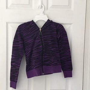 Purple and zebra stripe hoodie!